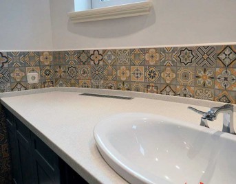 Столешница из искусственного камня вид сбуку